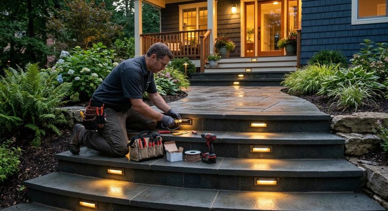 Sidewalk Lighting Installation in Heber City, UT